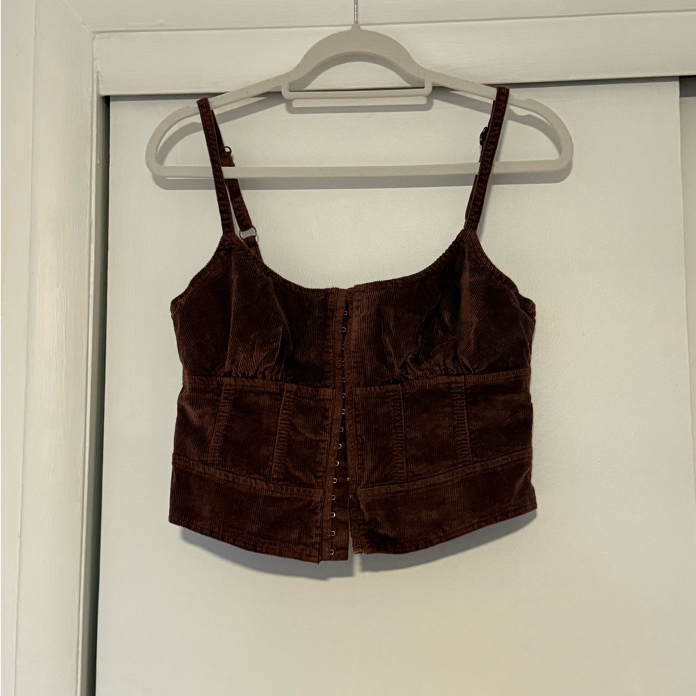 Pilcro Corduroy Corset Top - Picture 3 of 5